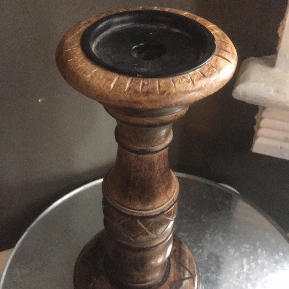 Wooden candle stand - Picture 2 of 2